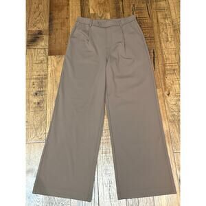 Halara Mid Rise Pocket Straight Wide Leg Pants Women’s Workwear Size Medium